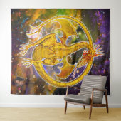 Topaz Cosmic Dragon Wandkleed (In Situ (horizontaal))