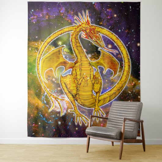 Topaz Cosmic Dragon Wandkleed (In situ)