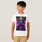 **"Topaz Cyberpunk DMT Raver"** T-shirt (Voorkant volledig)