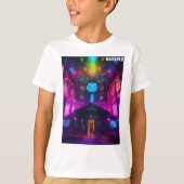 **"Topaz Cyberpunk DMT Raver"** T-shirt (Voorkant)