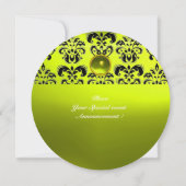 TOPAZ DAMAST EDELSTEEN MONOGRAM zwart geel Kaart (Achterkant)