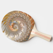 TOPAZ Fractal Design Pattern ~ Original ~ Tafeltennisbatje (Zijkant)