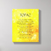 Topaz geboortesteen - November gedicht kunst canva Canvas Afdruk (Voorkant)