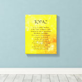 Topaz geboortesteen - November gedicht kunst canva Canvas Afdruk (Insitu (Houten vloer))