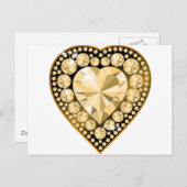 Topaz Gem Heart Briefkaart (Voorkant / Achterkant)
