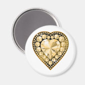 Topaz Gem Heart Magneet (Voorkant / Achterkant)