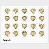 Topaz Gem Heart Ronde Sticker (Vel)