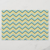 Topaz Glitter Chevron Pattern Briefpapier (Voorkant)