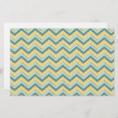 Topaz Glitter Chevron Pattern Briefpapier (Voorkant / Achterkant)