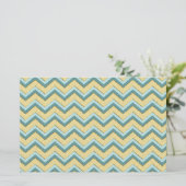 Topaz Glitter Chevron Pattern Briefpapier (Staand voorkant)