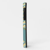 Topaz Glitter Chevron Pattern Case-Mate iPhone Case (Achterkant/links)