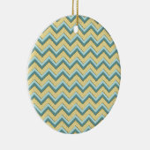 Topaz Glitter Chevron Pattern Keramisch Ornament (Rechts)