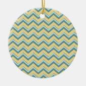 Topaz Glitter Chevron Pattern Keramisch Ornament (Voorkant)