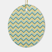 Topaz Glitter Chevron Pattern Keramisch Ornament (Links)