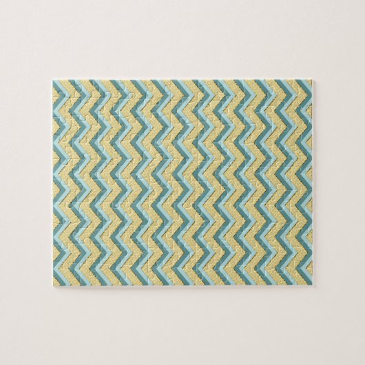 Topaz Glitter Chevron Pattern Legpuzzel (Horizontaal)