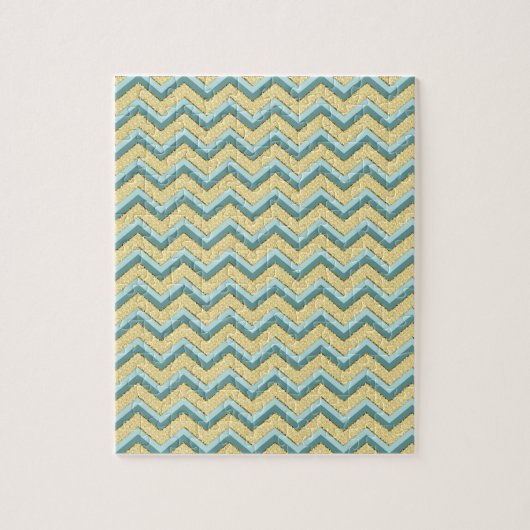Topaz Glitter Chevron Pattern Legpuzzel (Verticaal)