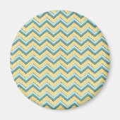 Topaz Glitter Chevron Pattern Magneet (Voorkant)