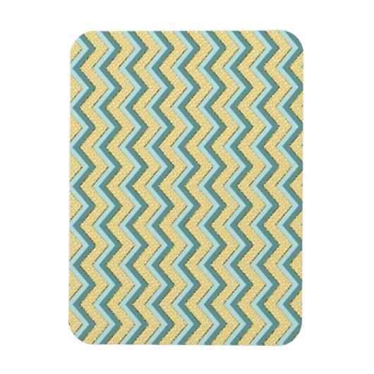 Topaz Glitter Chevron Pattern Magneet (Verticaal)