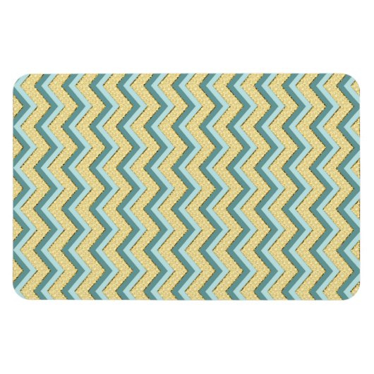 Topaz Glitter Chevron Pattern Magneet (Horizontaal)