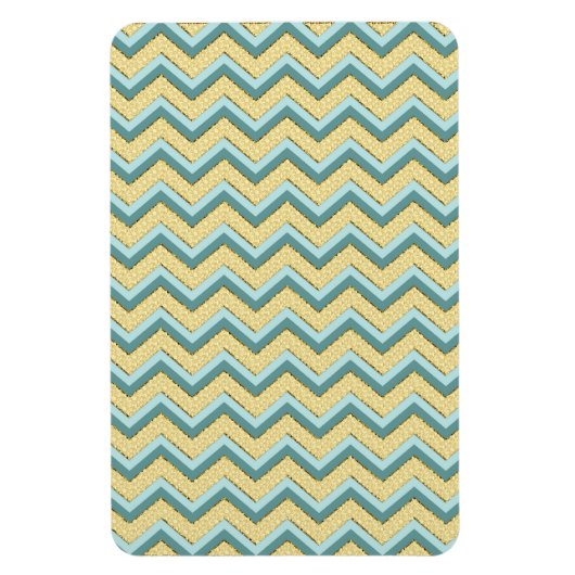 Topaz Glitter Chevron Pattern Magneet (Verticaal)