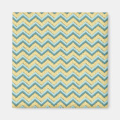 Topaz Glitter Chevron Pattern Magneet (Voorkant)
