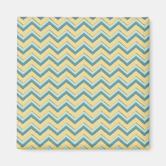 Topaz Glitter Chevron Pattern Magneet (Voorkant)