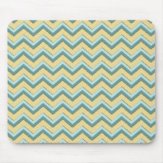 Topaz Glitter Chevron Pattern Muismat (Voorkant)