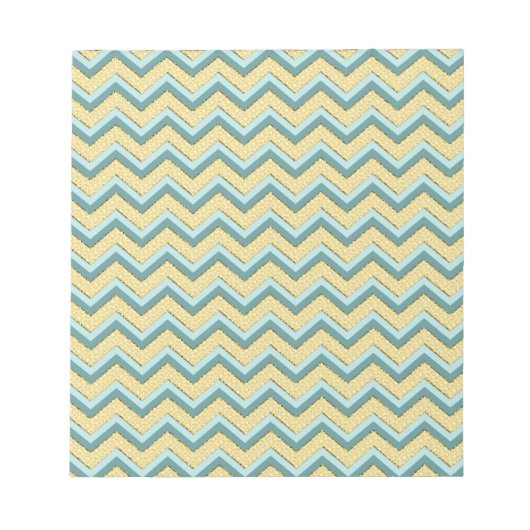 Topaz Glitter Chevron Pattern Notitieblok (Voorkant)