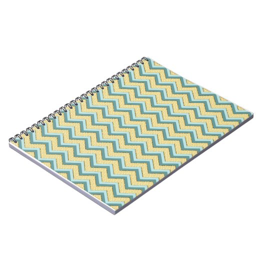 Topaz Glitter Chevron Pattern Notitieboek (Linkerzijde)