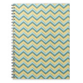 Topaz Glitter Chevron Pattern Notitieboek (Voorkant)