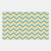Topaz Glitter Chevron Pattern Rechthoekige Sticker (Voorkant)