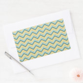 Topaz Glitter Chevron Pattern Rechthoekige Sticker (Envelop)