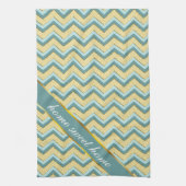 Topaz Glitter Chevron Pattern Theedoek (Verticaal)