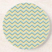 Topaz Glitter Chevron Pattern Zandsteen Onderzetter (Voorkant)