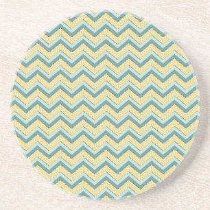 Topaz Glitter Chevron Pattern Zandsteen Onderzetter