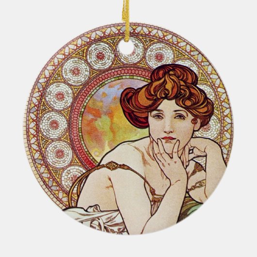 Topaz Goddess Keramisch Ornament (Achterkant)