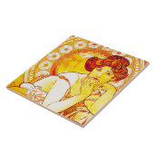 Topaz - Grote keramische tegel Tegeltje (Zijkant)