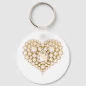 Topaz Heart Pareltjes Sleutelhanger (Voorkant)