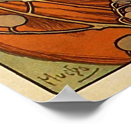 Topaz Illustratie door Alphonse Mucha Poster (Hoek)