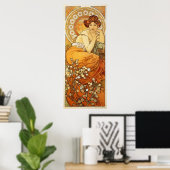 Topaz Illustratie door Alphonse Mucha Poster (Thuiskantoor)