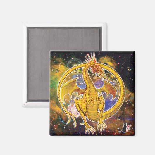 Topaz kosmische draak magneet (Voorkant / Achterkant)