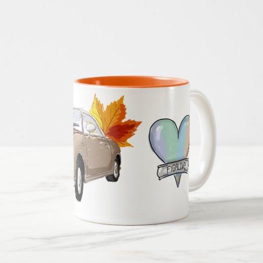 Topaz Mist Figaro coffee mug Tweekleurige Koffiemok (Voorkant rechts)