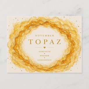 Topaz November Geboortesteen Briefkaart