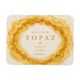 Topaz November Geboortesteen Flexi Magneet