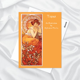 Topaz Precious Stones Alphonse Mucha Briefkaart