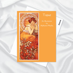 Topaz Precious Stones Alphonse Mucha Briefkaart