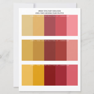 Topaz Ruby Coral Roos Jewel Tone Trouwkleuren