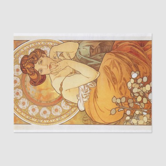 Topaz van Alphonse Mucha Tissuepapier (Voorkant)