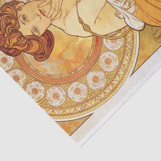 Topaz van Alphonse Mucha Tissuepapier (Detail)