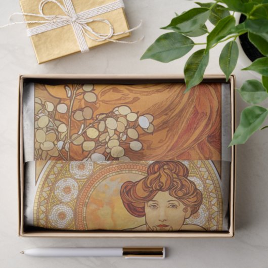 Topaz van Alphonse Mucha Tissuepapier (Geschenk)